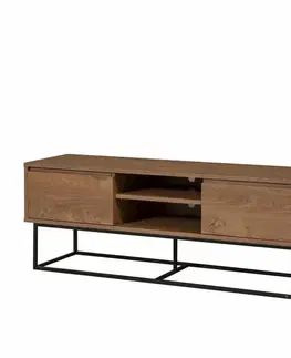 Televizní stolek Rodez Walnut and Black I, M