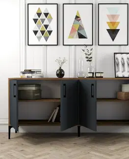 Skříňka Kiev Walnut and Anthracite