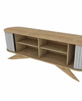 Televizní stolek Stor Sapphire Oak and White
