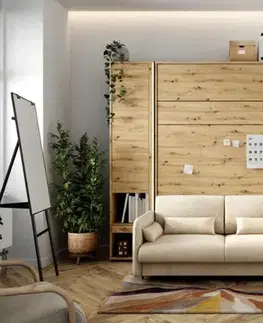 Dig-net nábytek Sklápěcí postel Lenart BED CONCEPT BC-14 dub artisan | 160 x 200 cm