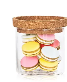 4Home Skleněná dóza na potraviny s víkem Cork, 450 ml, 450 ml