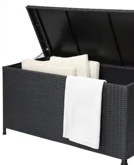 Zahradní úložný box D2318 černá Dekorhome