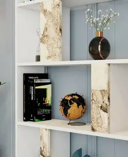 Knihovna Lime White Marbel and White