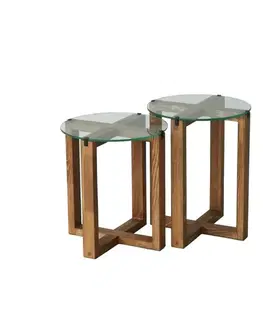 Sada odkládacích stolků (2 kusy) Amalfi - Walnut