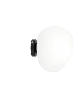 Nástěnná lampa STONES inspirovaná kamenem - bílé stínidlo 20 cm v japonském stylu - stylová nástěnná lampa do ložnice E27