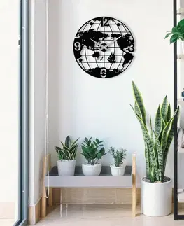 Nástěnné hodiny World S018 Black, 48 x 48 cm