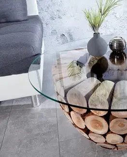 Estila Designový kulatý konferenční stolek Pure Nature 70cm