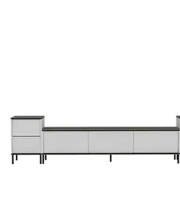 TV stěna / Sestava pod TV Imaj - White, Marble