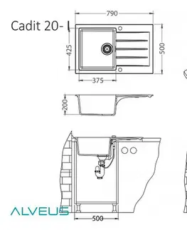 Alveus Granitový dřez CADIT 20 Barva: Bílá