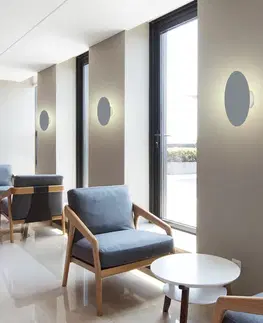 Šedá kovová LED nástěnná lampa 6W 150mm Holar Ledea