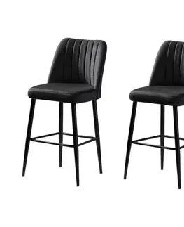Sada barových židlí Vento Black and Black, 2 ks, 2 ks