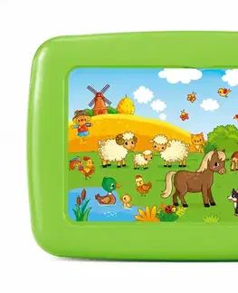 TVAR - Podnos zelený farma 18,6x13,7cm