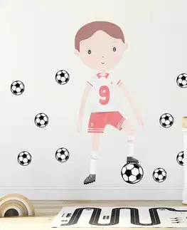 Bayo Samolepka na zeď Fotbalista, červená