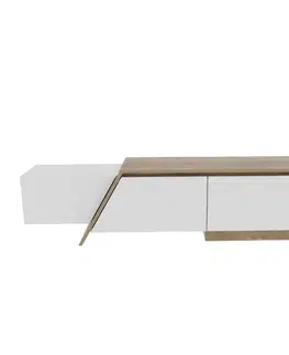 TV stolek Zonas - White, Walnut