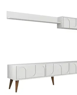 TV stěna / Sestava pod TV Lyon 2 - White, Walnut