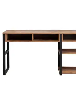 Pracovní stůl Emro Walnut and Black