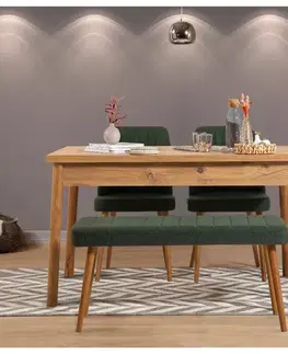 Set stolu a židlí (4 kusy) Costa Atlantice-Green