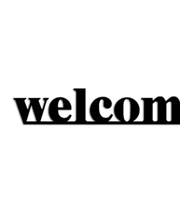 Dekorativní kovový doplněk na zeď Welcome