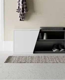 Botník Fiona Bench - Anthracite, White
