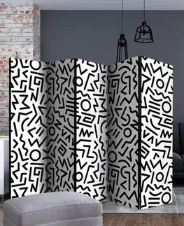 Paraván Black and White Maze Dekorhome