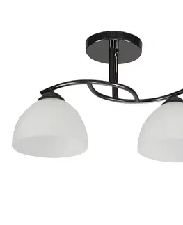 Stropní lampa Gracja Černá perla 2X40 E27 Bílé stínidlo