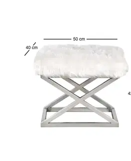 Stolička Capraz Plush White