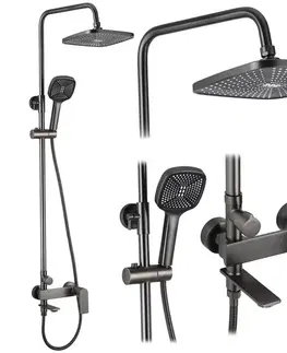REA Sprchový set s baterií 150mm STORM Gun Grey REA-P9534