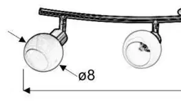 Nástěnná lampa 4X40W G9 saténová/chromová ALABASTER