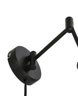 Nástěnná lampa černá nastavitelná 1xE27 Espera