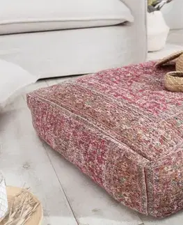Estila Orientální čtvercový polštář Loudaya v červené barvě 70cm