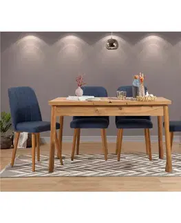 Jídelní set s rozkládacím stolem a židlemi (5 kusů) Santiago Atlantic Navy Blue V2