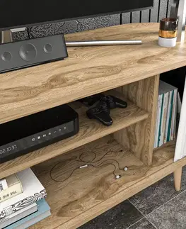 TV stolek Stor - Oud Oak, White