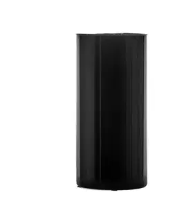 Estila Designová art deco skleněná váza Elegance oválného tvaru černé barvy 30cm