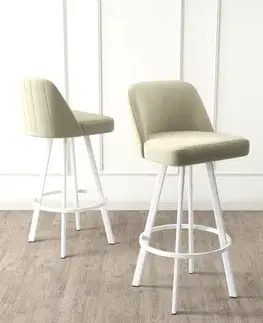 Bar Stool Set (4 Pieces) Atex - Cream, White
