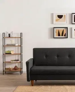 Trojmístná rozkládací pohovka Hiko - Dark Grey