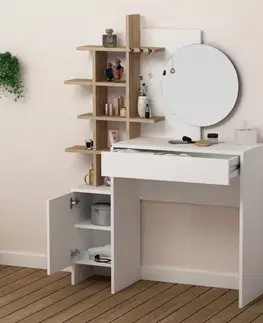 Toaletní stolek Mup - White, Oak
