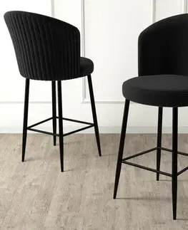 Sada barových židlí Fora Black and Black, 2 ks, 2 ks