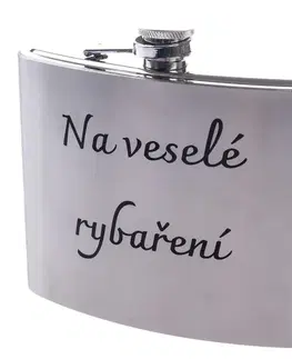 Kovová placatka "Na veselé rybaření", 1 l