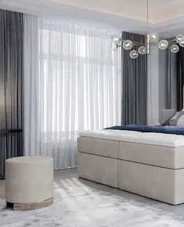 Artelta Manželská postel VIVRE Boxspring | 140 x 200 cm Barva VIVRE: Monolith 48