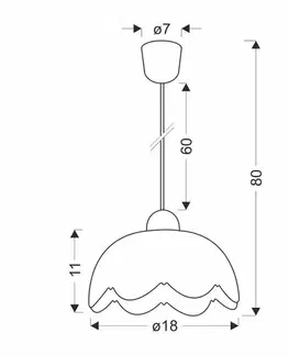 Závěsná lampa Pansy 18 1x60W e27 bílé stínidlo