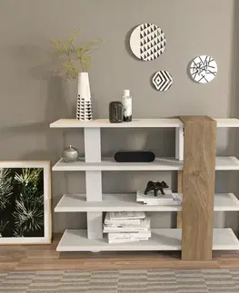 Knihovna Nur White and Walnut