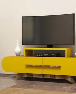 Televizní stolek Rose Walnut Yellow