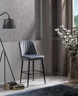 Bar Stool Set (2 Pieces) Vento - Grey
