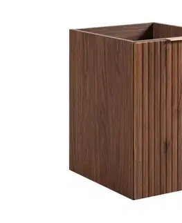 Elvisia Skříňka do koupelny FLOW Oak walnut 40 1D s košem | 40 cm