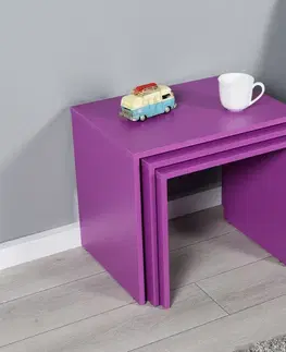 Odkládací stolek SHP Purple, 3 ks