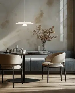 Závěsná lampa bílá LED 34cm Lund Ledea