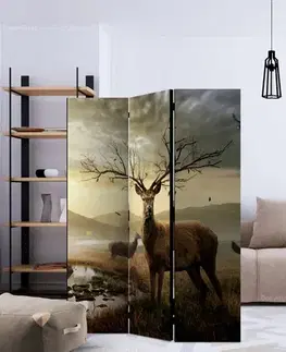 Paraván Deers by mountain stream Dekorhome