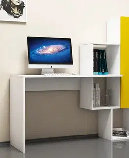 Psací stůl Açelya - White, Yellow