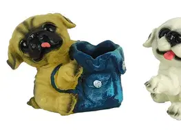 PROHOME - Soška pes 11cm různé dekory