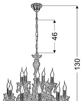 Závěsná lampa MARIA 12xE14 lustr Candellux